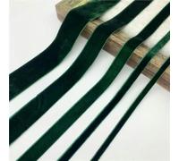 LKAMCBZMF Un Fascio di Fiori di Nozze Scuro, Nastro di Velluto da 6/10/15/20/25/38/50 mm for Confezioni di Bouquet Fatte a Mano, Decorazioni for Feste in casa, Nastri Natalizi(Deep Green,25MM 5yards)