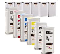 LKB 6PK - Cartuccia di inchiostro compatibile HP72 con 130ML. Utilizzare con stampante Designjet T1100 T1200 T1100ps T1120 SD-MFP T1120ps T2300 T610 T620 T770 Series (6 pezzi)