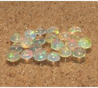 LKBEADS 3 MM Natural Ethiopian Welo Fire Opal Round Shape Cabochon Calibrated