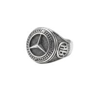 LKBEADS Anello con sigillo a stella turca a tre punte in acciaio inossidabile 316L placcato argento, misura regolabile, gioielli per ogni occasione |LK_SLF_CHR_0133
