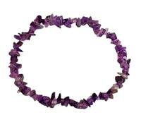 LKBEADS Bracciale elastico con perle di ametista naturale grezza da 4-7 mm, forma a pepita, colore viola, lunghezza 7 pollici, ideale come regalo unisex e portafortuna |L_STBC_00350_8