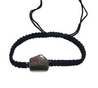 LKBEADS Bracciale in filo di tormalina naturale multicolore |LK_STHB_0229 | Bracciale unisex regolabile da 7 pollici con pietra preziosa dalla forma fantasiosa e taglio liscio, gioiello fatto a mano.