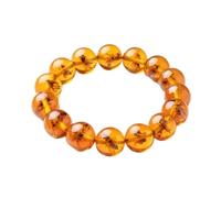 LKBEADS Bracciale in quarzo trasparente per uomo e donna, perline rotonde lisce da 8 mm, bracciale elastico in cristallo terapeutico, bracciale fatto a mano da 7 pollici |LK_1B_00001