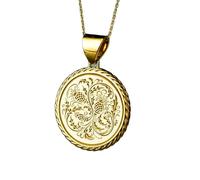 LKBEADS Collana argento sterling 925 22 mm catena 18 pollici corda con runa Mjolnir e martello Thor dio vichingo mitologia per lui gioielli vichinghi placcatura oro|LKRPG_00326