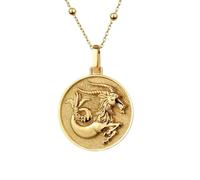 LKBEADS Collana argento sterling 925 24 mm 18 pollici ciondolo corona spine Gesù Cristo crocifisso protezione per donne croce cristiana placcatura oro|LKRPG_00527