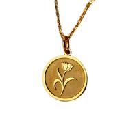 LKBEADS Collana argento sterling 925 24 mm catena 18 pollici a forma con simbolo amore eterno compleanno placcatura oro |LKRPG_01011