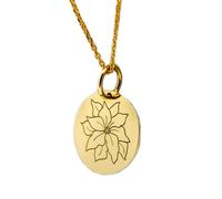 LKBEADS Collana argento sterling 925 28 mm catena 18 pollici con dicembre gioielli per il mese placcato placcatura oro|LKRPG_00253