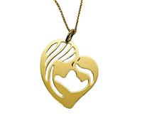 LKBEADS Collana argento sterling 925 29x26 mm catena da 18 pollici festa della per grazioso ciondolo madre gioielli con cuore a forma di nodo d'amore placcatura oro|LKRPG_00780