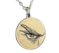 LKBEADS Collana con ciondolo a forma di angelo caduto, realizzata in argento sterling 925 placcato oro, con catena a maglia fine da 45 cm. Gioielli fatti a mano per uomo e donna |LKD_EGP_00096