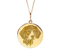 LKBEADS Collana con ciondolo a forma di cane placcato oro|LK_NLC_02046 | Collana con ciondolo a forma di cane placcato oro |LK_NLC_02046