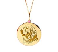 LKBEADS Collana con ciondolo a forma di golden retriever | LK_NLC_01958 | Collana con ciondolo a forma di golden retriever | LK_NLC_01958