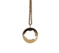 LKBEADS Collana con ciondolo a forma di mappa della Romania in argento sterling 925, ciondolo rotondo, gioiello per uomo e donna, cavo da 45 cm, souvenir di viaggio, regalo,|LKN_MAP_00358