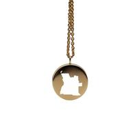 LKBEADS Collana con ciondolo a forma di mappa dell'Angola in argento sterling 925, ciondolo rotondo, gioiello per uomo e donna, cavo da 45 cm, souvenir di viaggio, regalo,|LKN_MAP_00301