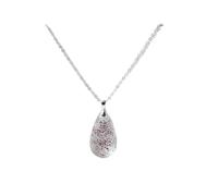 LKBEADS Collana con ciondolo a forma di pera multicolore in argento sterling 925 con catena a maglia fine da 45 cm, gioiello fatto a mano per uomo e donna |LK_S_GP_0002