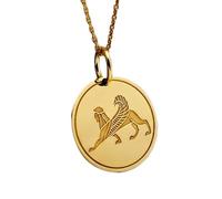 LKBEADS Collana con ciondolo a forma di sfinge inciso |LK_NLC_00236 | Medaglione con simbolo, gioielli per uomo e donna, catena a maglie da 18 pollici