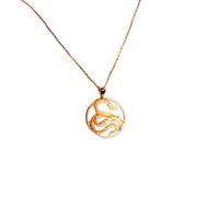 LKBEADS Collana con ciondolo minimalista a forma di serpente in argento sterling 925, con catena a maglia fine da 45 cm e ciondolo placcato oro. Gioiello ricco di significato |LKD_3DM_00702