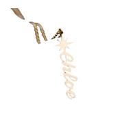 LKBEADS Collana con ciondolo minimalista a forma di stella polare in argento sterling 925, con catena a maglia fine da 45 cm e ciondolo placcato oro. Gioiello significativo |LKD_3DM_00682