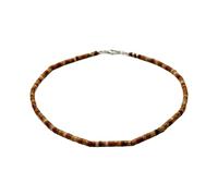 LKBEADS Collana di perle di diaspro rosso a forma di pneumatico multicolore 4,5 mm | Collana di perle fatte a mano da 43 cm |LKSLF_NCK_00508