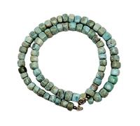 LKBEADS Collana di perle di larimar a forma di scatola, colore blu, 6-7 mm | Collana di perle fatte a mano, 48 cm |LKSLF_NCK_00214