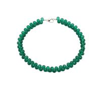 LKBEADS Collana di perle di quarzo verde a forma di cipolla, colore verde, 8 mm | Collana di perle fatte a mano, 43 cm |LKSLF_NCK_00506