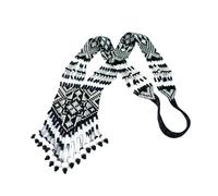 LKBEADS Collana Gerdan ucraina con fiocco di neve di mezzanotte, perline tradizionali, gioielli ucraini multicolore fatti a mano |LK_UKRN_0728