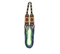 LKBEADS Collana Gerdan ucraina con fiore della felicità, perline di semi, gioielli tradizionali, multicolore, filo di perline fatto a mano, gioielli ucraini |LK_UKRN_0195