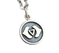 LKBEADS Collana in argento sterling 925 con chakra del terzo occhio, piccolo ciondolo spirituale per yoga, semplice gioiello per tutti i giorni, ciondolo zen, delicato sesto occhio | con catena da 18