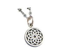LKBEADS Collana in argento sterling 925 con chakra della corona. Piccolo ciondolo yoga, regalo zen semplice, delicato, per tutti i giorni | con catena da 18 pollici | placcato argento | L_PN_0479