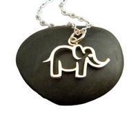 LKBEADS Collana in argento sterling 925 con ciondolo a forma di elefante, animale spirituale, ciondolo con anima, portafortuna, talismano, gioiello, regalo di meditazione | con catena da 18 pollici |