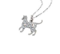 LKBEADS Collana in argento sterling 925 con gatto e stelle di luna in bronzo. Simbolo animale spirituale del gattino. Ciondolo in metallo misto con forza e riflessi rapidi, regalo | con catena da 18