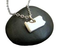 LKBEADS Collana in argento sterling 925 con scritta Pennsylvania State. PA. Piccoli gioielli dello stato. Gioielli semplici e delicati per tutti i giorni. Viaggio. Ciondolo I love PA in regalo | con