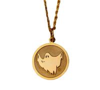 LKBEADS Collana in argento sterling 925 da 24 mm | catena da 18 pollici | fantasma | ciondolo fantasma | fenice delicata | ciondolo fenice | aquila | donna | placcatura in oro | L_01425