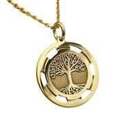 LKBEADS collana in argento sterling 925 da 28 mm|ciondolo bussola|timone|gioielli per la navigazione|ciondolo nautico|marina placcata|gioielli fatti a mano con placcatura in oro|LK_PNK_00243