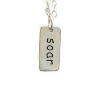 LKBEADS Collana in argento sterling 925 Soar. Gioielli ispiratori. Citazione ispiratrice con motto e affermazione. Piccolo e semplice ciondolo yoga, ciondolo regalo yogi | con catena da 18 pollici |
