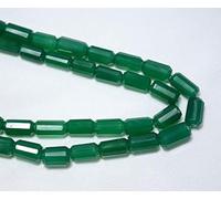 LKBEADS Green Onyx Tube Shape Beads, Faceted Tube Beads Gemstone For Jewelry, Briolette Beads, 8x15mm Approx 5 Inch Strand
