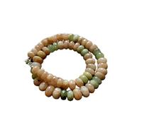 LKBEADS Multi Moonstone Bead Necklace Rondelle Shape Peach & Green Color 10-15mm|Necklace 17 Inch Handmade Beads Jewellery |LKSLF_NCK_00379