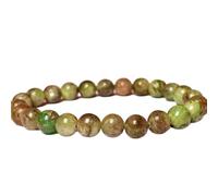 LKBEADS pietra preziosa naturale di cianite da 8 mm | forma rotonda, pietra a taglio liscio | 7 pollici | gemma multicolore | braccialetto elastico energetico | braccialetto curativo | LSB_01448