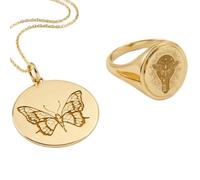 LKBEADS Set di gioielliforma di farfalla e falena in una lampadina e anello con sigillo|LK_PCOM_0338