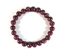 LKBEADS Unisex gem lepidolite 8mm round smooth beads stretchable 7 inch bracelet for men,women- Good Luck Bracelet