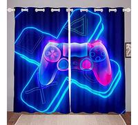 LKCD Tende Oscuranti Con Fori Per Soggiorno, Gioco Sfumato Al Neon Per Adolescenti 280X260Cm Tende Morbide Oscuranti E Insonorizzate Camera Da Letto, Cameretta Dei Bambini, Tema Stampa Digitale 3D
