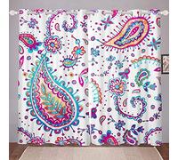 LKCD Tende Oscuranti Con Stampa 3D, Boho Tribale Esotico Botanico Floreale 280X260Cm Tende Forate Oscuranti 3D E Insonorizzate Set Da 2 Pezzi, Per Camera Da Letto, Cameretta Dei Bambini