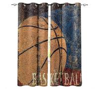 LKCD Tende Per Soggiorno Sport Retrò Basket Sport 300X270Cm Tende Morbide Oscuranti E Insonorizzate - Camera Da Letto/Cucina/Sala Riunioni/Stanza Dei Bambini - Stampa Digitale 3D