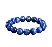 LKDCNUP Bracciale portafortuna, Bracciale in cianite for donna uomo Pietra di connessione al chakra della gola Comunicazione ed equilibrio