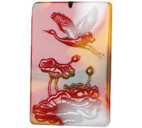 LKDCNUP Collana con talismano, Ciondolo Feng Shui, ciondolo feng shui colorato in giada for donne, autentico yoga colorato, fino a Lianke Crane