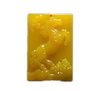 LKDCNUP Collana con talismano, Ciondolo Feng Shui, Ciondolo Feng Shui in giada gialla for donna, autentico Yoga, zodiaco, cavallo, placca in giada, moda, di buon auspicio