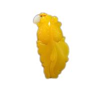 LKDCNUP Collana con talismano, Ciondolo Feng Shui, ciondolo for collana Feng Shui in giada gialla for donna, autentico yoga, giada dorata, moda pesce di buon auspicio