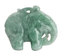 LKDCNUP Collana con talismano, Ciondolo Feng Shui, ciondolo for collana in giada verde Feng Shui for donna, autentico elefante pacifico in giadeite Yoga