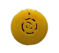 LKDCNUP Collana con talismano, Ciondolo Feng Shui, Collana con ciondolo Feng Shui in giada gialla for donne, autentico yoga, drago antico e placca di giada fenice, scavata, moda fortunata