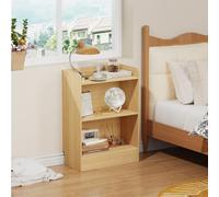 Lkeiyay Libreria per bambini e organizer per giocattoli, scaffale Montessori a 3 ripiani in legno per camera da letto, stanza dei giochi, asilo nido, aula (naturale)