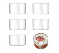 LKFDTW Set di 6 bicchieri da dessert da 200 ml, piccole ciotole da dessert e ciotole in vetro per tiramisù, panna cotta, gelati, budini, marmellate e dolci